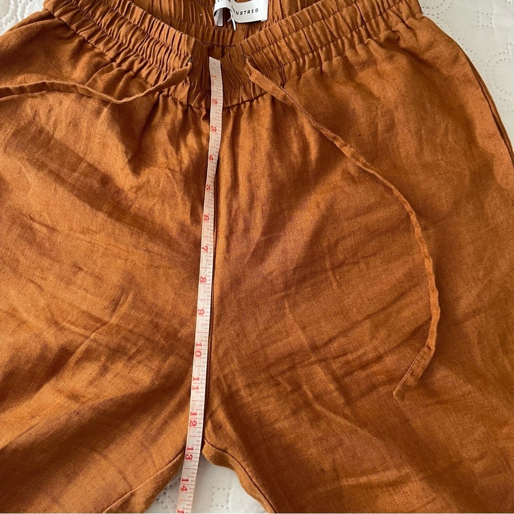 Jillian Boustred 100% Linen Wide Leg Pants M Earth Tone - Picture 5 of 13